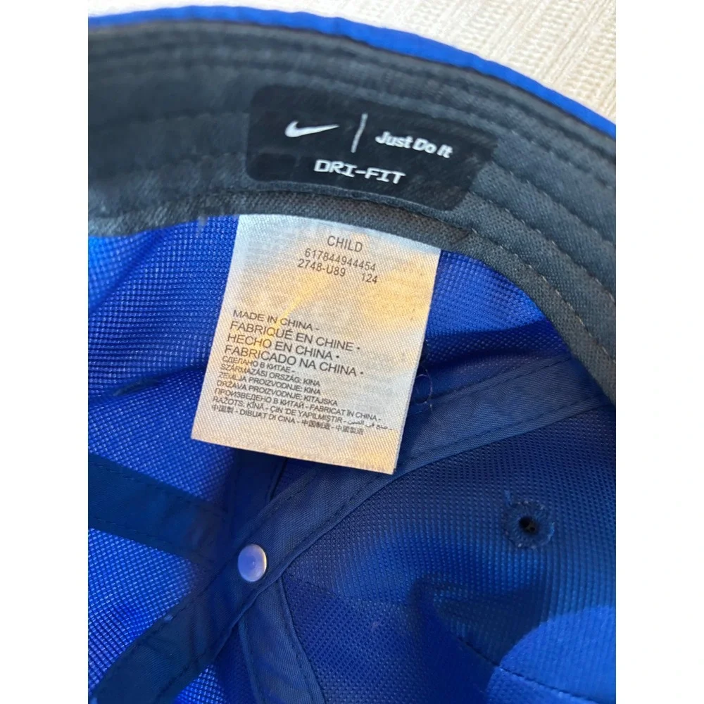 Nike Dri-FIT Kids Adjustable Royal Blue Ripstop Baseball Hat Cap 2748-U89